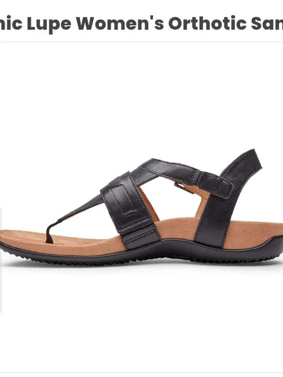 Vionic Lupe Womens Orthotic Sandals Size 9.5 Wide Black Comfort Slingback FlipFl - Picture 2 of 13